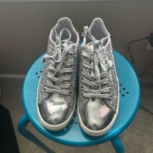 Sparkly Silver Women’s Sneakers